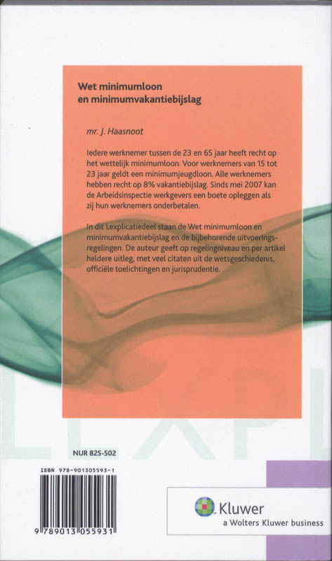 Achterkant van Wet minimumloon en minimumvakantiebijslag
