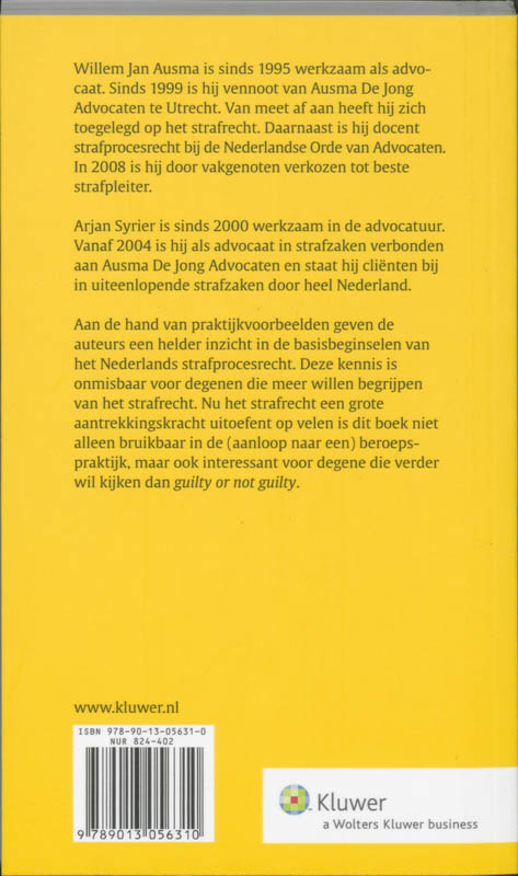 Achterkant van Strafprocesrecht