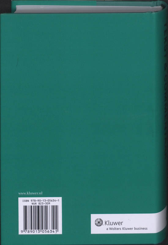 Achterkant van Tekst & Commentaar Milieurecht