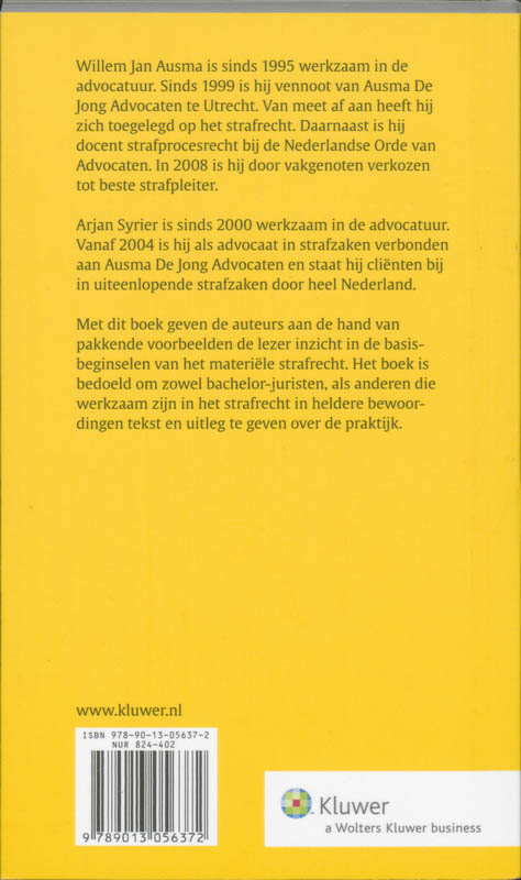 Achterkant van Strafrecht