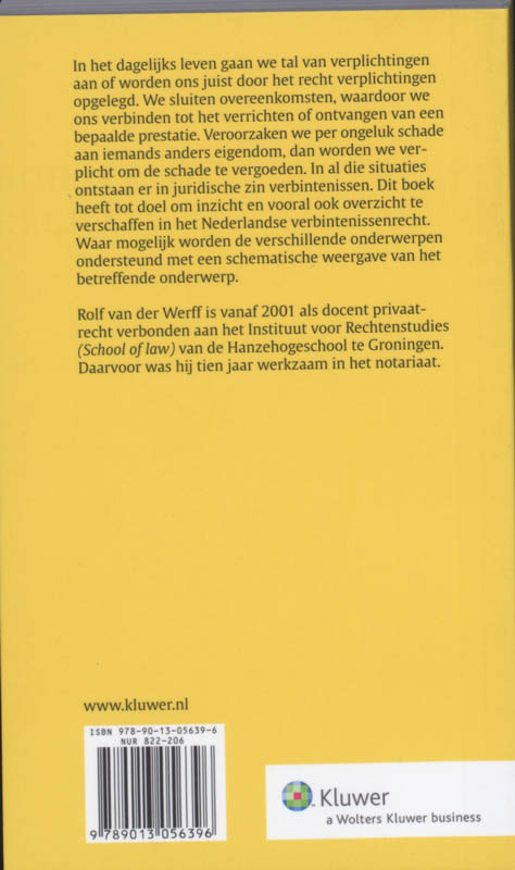 Achterkant van Verbintenissenrecht