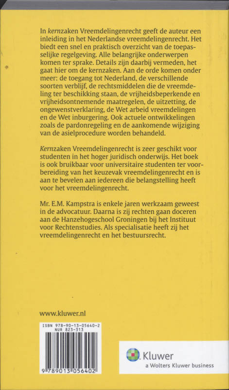 Achterkant van Vreemdelingenrecht
