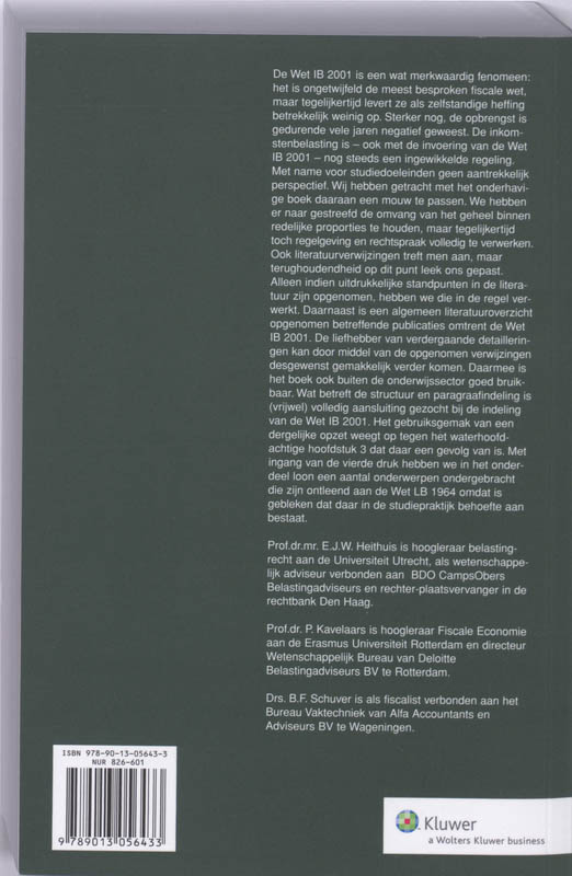 Achterkant van Inkomstenbelasting