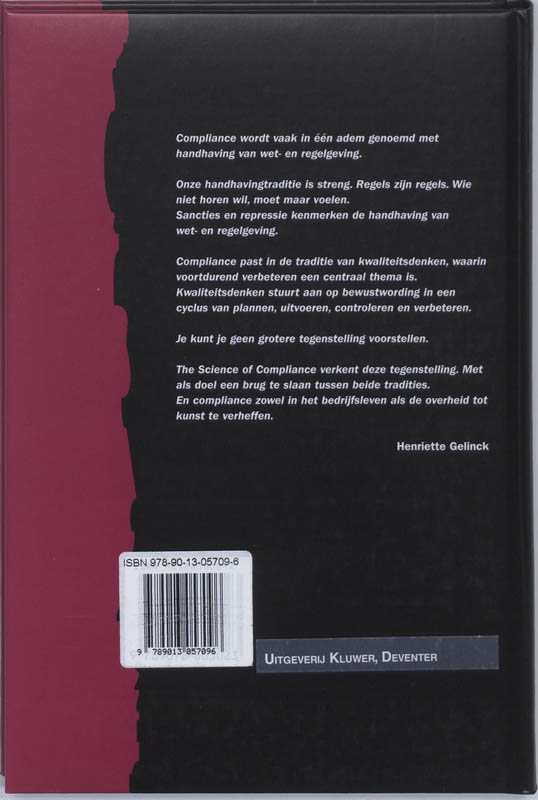 Achterkant van The Science of Compliance
