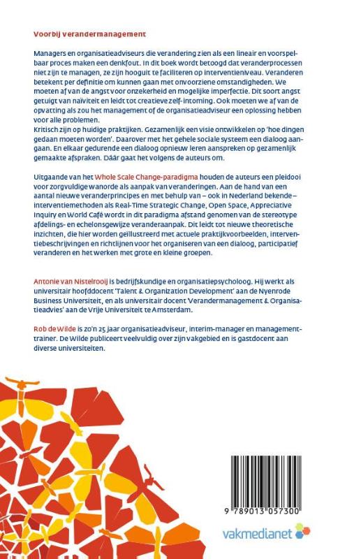Achterkant van Voorbij Verandermanagement