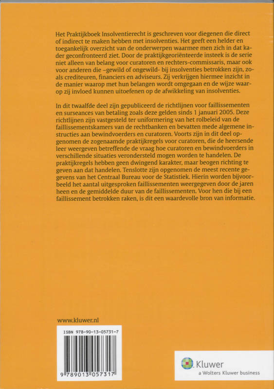 Achterkant van Richtlijnen, praktijkregels en statistiek