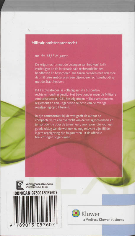 Achterkant van Militair ambtenarenrecht