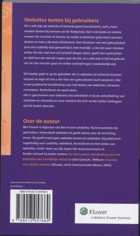 Achterkant van Websites testen bij gebruikers
