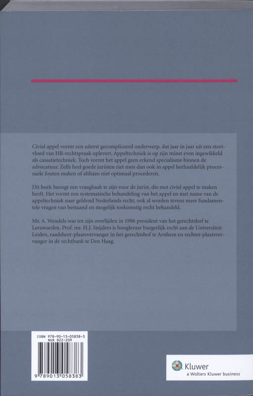 Achterkant van Civiel appèl
