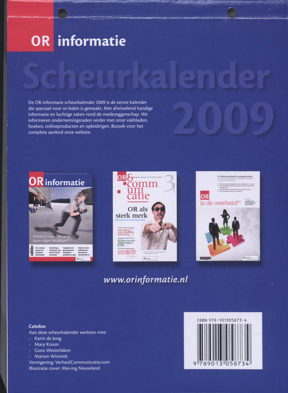 Achterkant van 2009