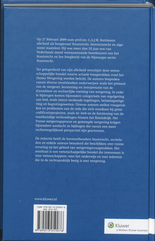 Achterkant van De staat van wetgeving