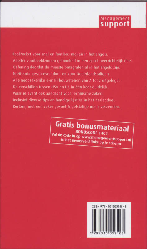 Achterkant van E-mails in English