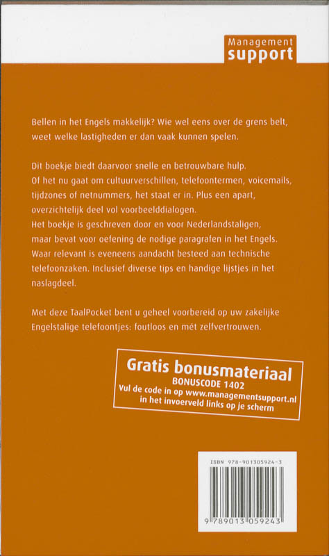 Achterkant van Phone calls in English