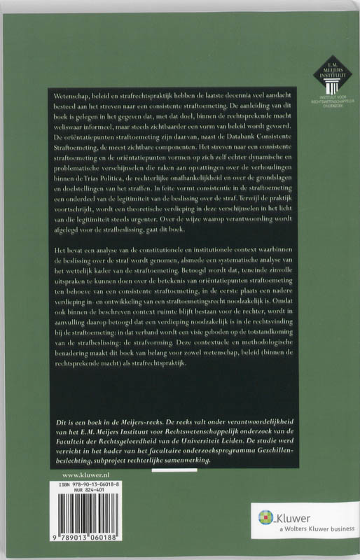 Achterkant van Straftoemetingsrecht en strafvorming