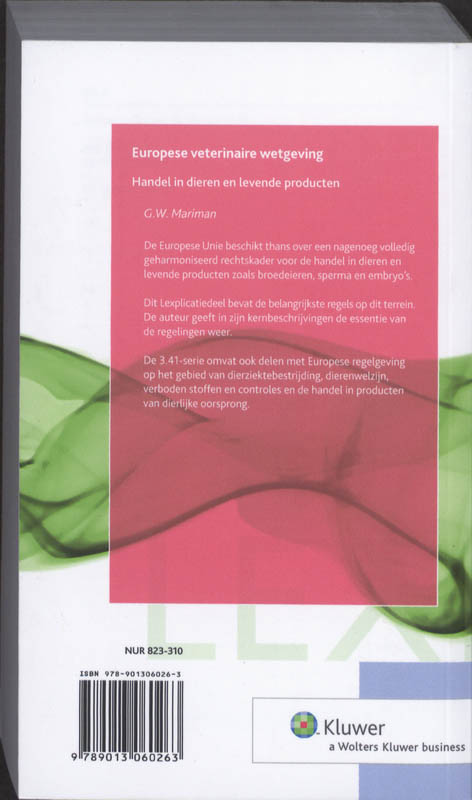 Achterkant van Europese veterinaire wetgeving