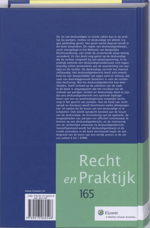 Achterkant van Het deskundigenadvies in de civiele procedure