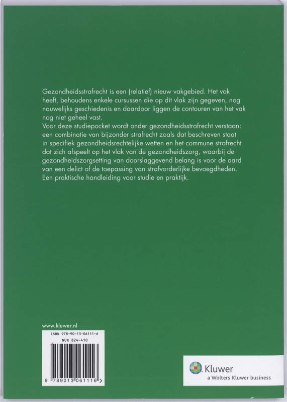 Achterkant van Gezondheidsstrafrecht