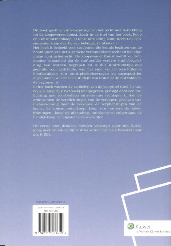 Achterkant van Koop en consumentenkoop