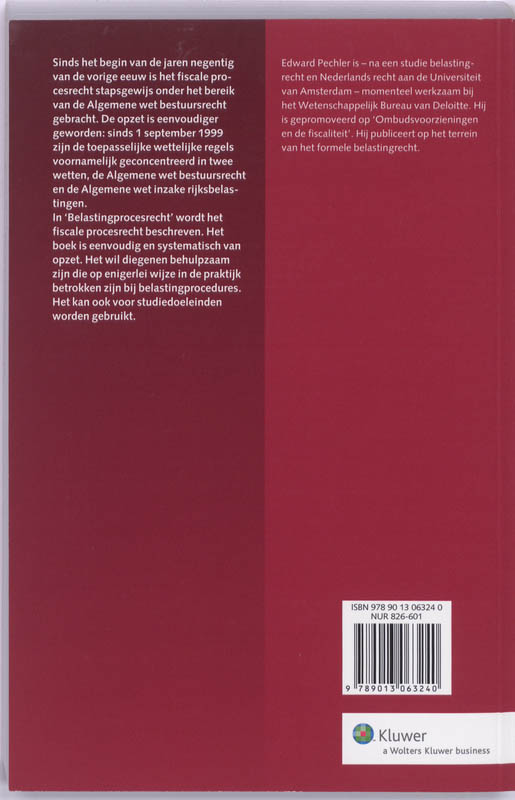 Achterkant van Belastingprocesrecht