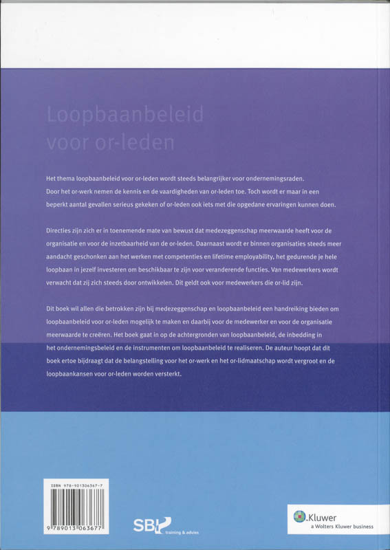 Achterkant van Loopbaanbeleid voor or-leden