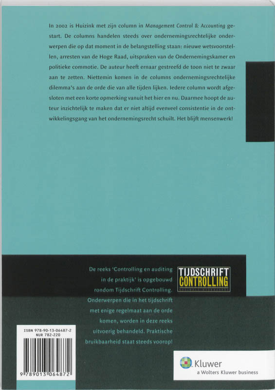 Achterkant van Ondernemingsrecht: cases in control