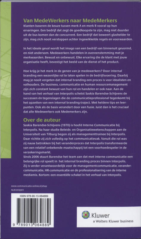 Achterkant van Van MedeWerkers naar MedeMerkers