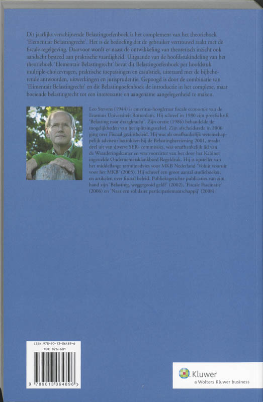 Achterkant van Belastingoefenboek