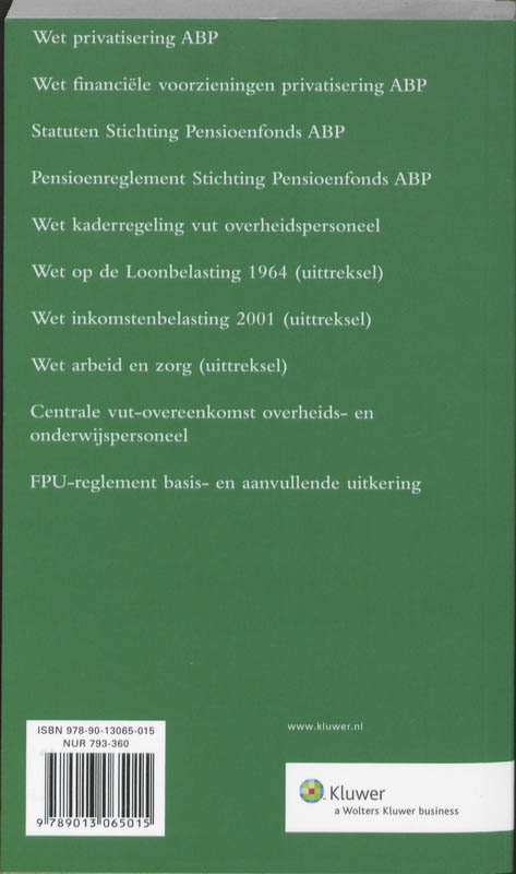 Achterkant van Tekstuitgave