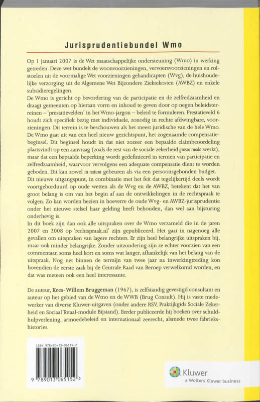 Achterkant van Jurisprudentiebundel Wmo