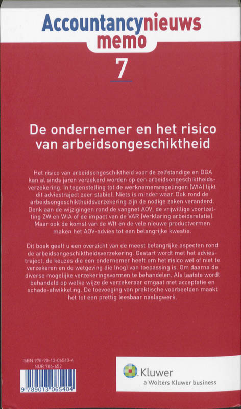 Achterkant van De ondernemer en het risico van arbeidsongeschiktheid