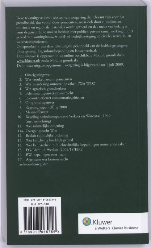 Achterkant van 2009