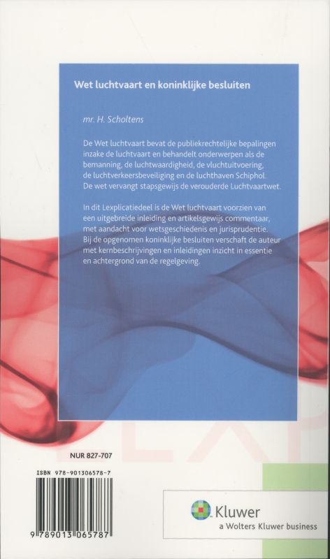 Achterkant van Wet luchtvaart en koninklijke besluiten