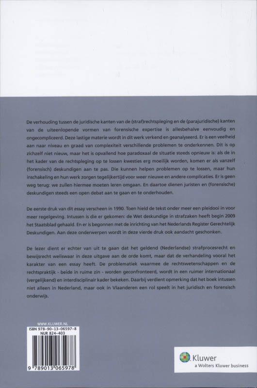 Achterkant van Forensische expertise