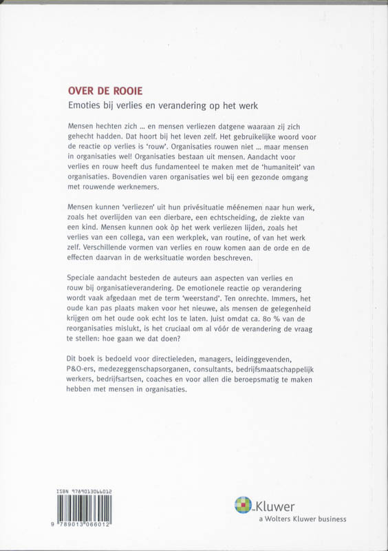 Achterkant van Over de rooie