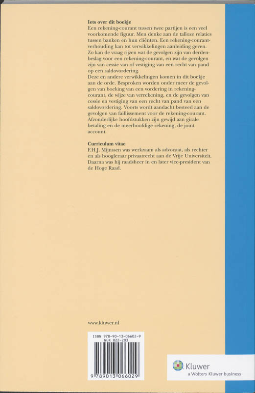 Achterkant van De rekening-courantverhouding