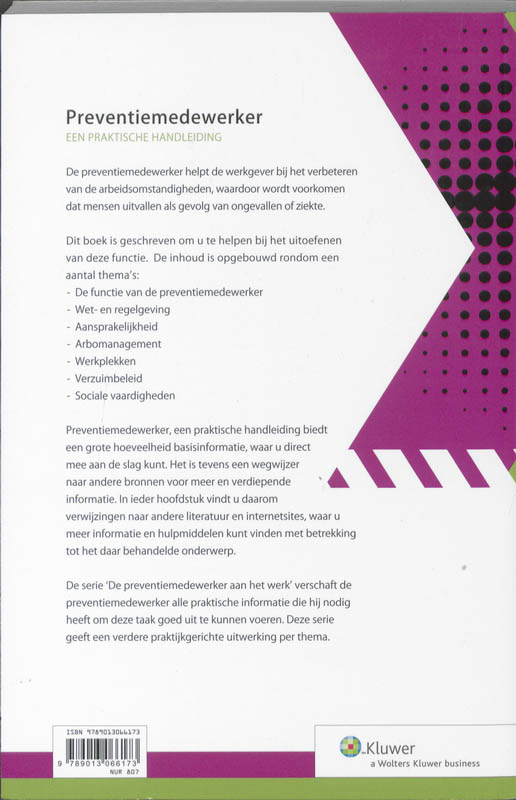 Achterkant van Preventiemedewerker