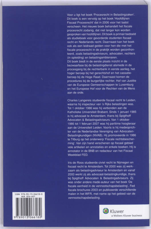 Achterkant van Procesrecht in belastingzaken