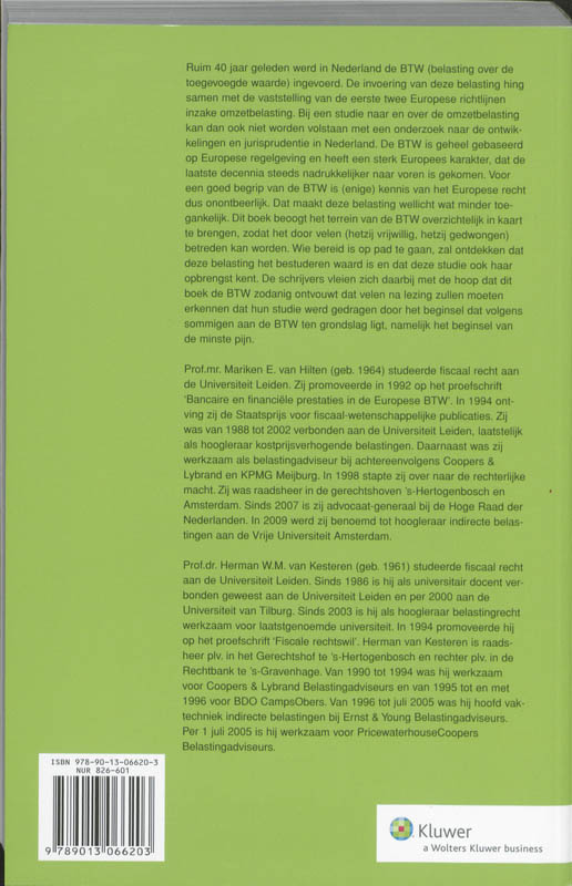 Achterkant van Omzetbelasting