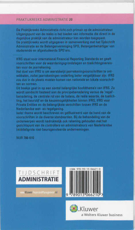 Achterkant van Hoofdlijnen van International Financial Reporting Standards