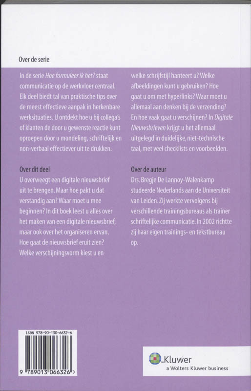 Achterkant van Digitale Nieuwsbrieven maken