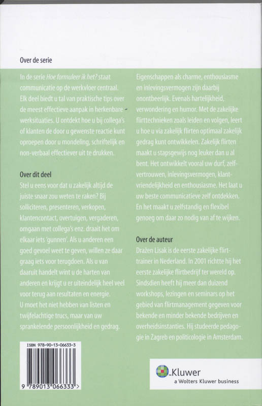 Achterkant van Zakelijk flirten
