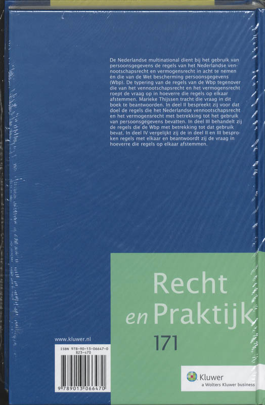 Achterkant van De WBP en de vennootschap