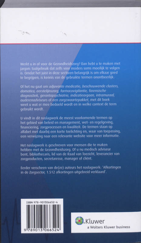 Achterkant van Termen in de Gezondheidszorg