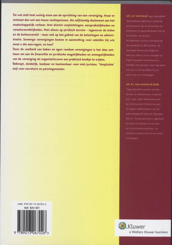 Achterkant van Gids voor verenigingsbestuurders