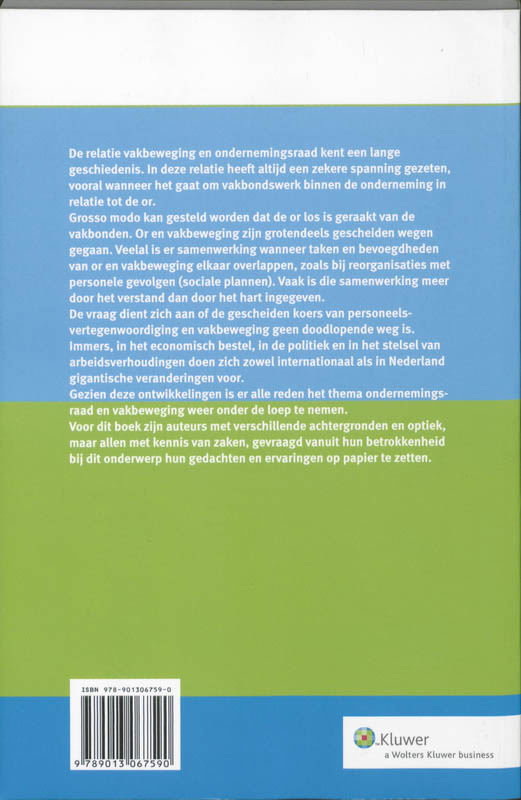 Achterkant van Ondernemingsraad en vakbeweging