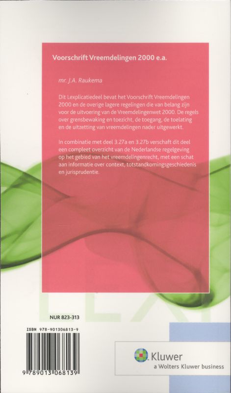 Achterkant van Voorschrift Vreemdelingen 2000 e.a.