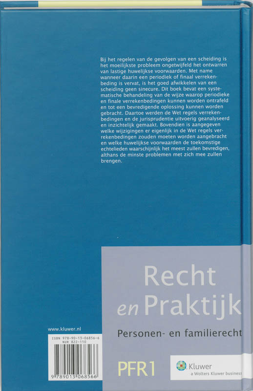 Achterkant van Het verrekenbeding