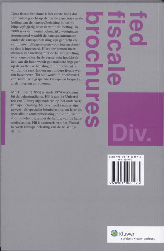 Achterkant van Kansspelbelasting