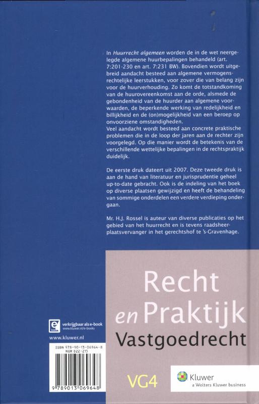Achterkant van Huurrecht algemeen