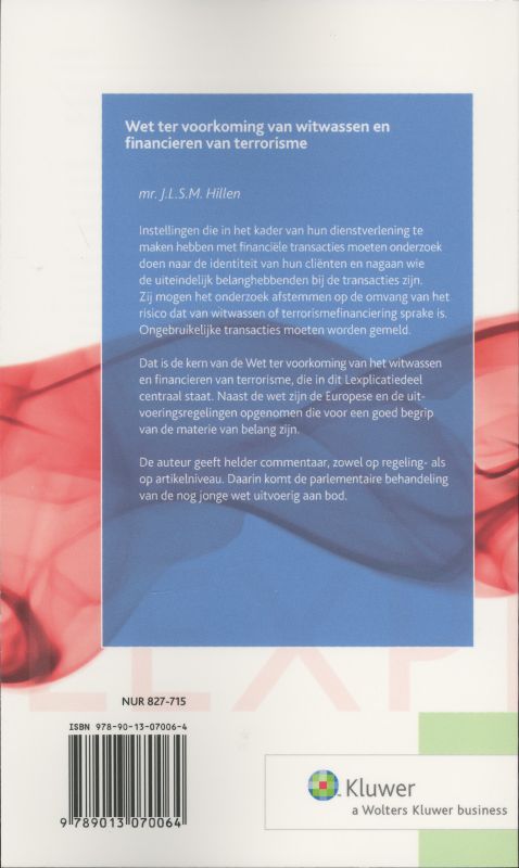 Achterkant van Wet ter voorkoming van witwassen en financieren van terrorisme